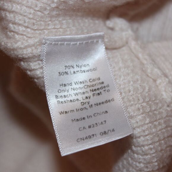 Talbots Cream Sweater Lambswool Blend Women size Large - Picture 10 of 10
